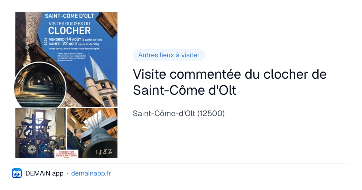 Visite commentée du clocher de Saint-Côme d'Olt — Saint-Côme-d'Olt