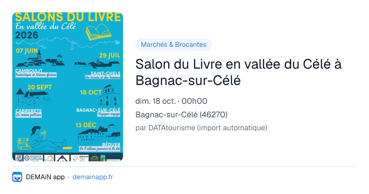 Salon du Livre en vallée du Célé à Bagnac-sur-Célé — Bagnac-sur-Célé