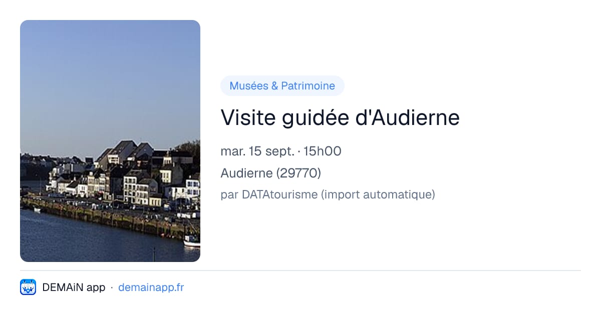 Visite guidée d'Audierne — Audierne