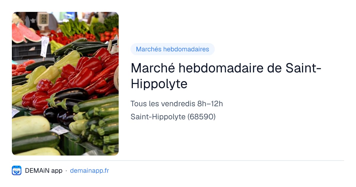 Marché hebdomadaire de Saint-Hippolyte — Saint-Hippolyte