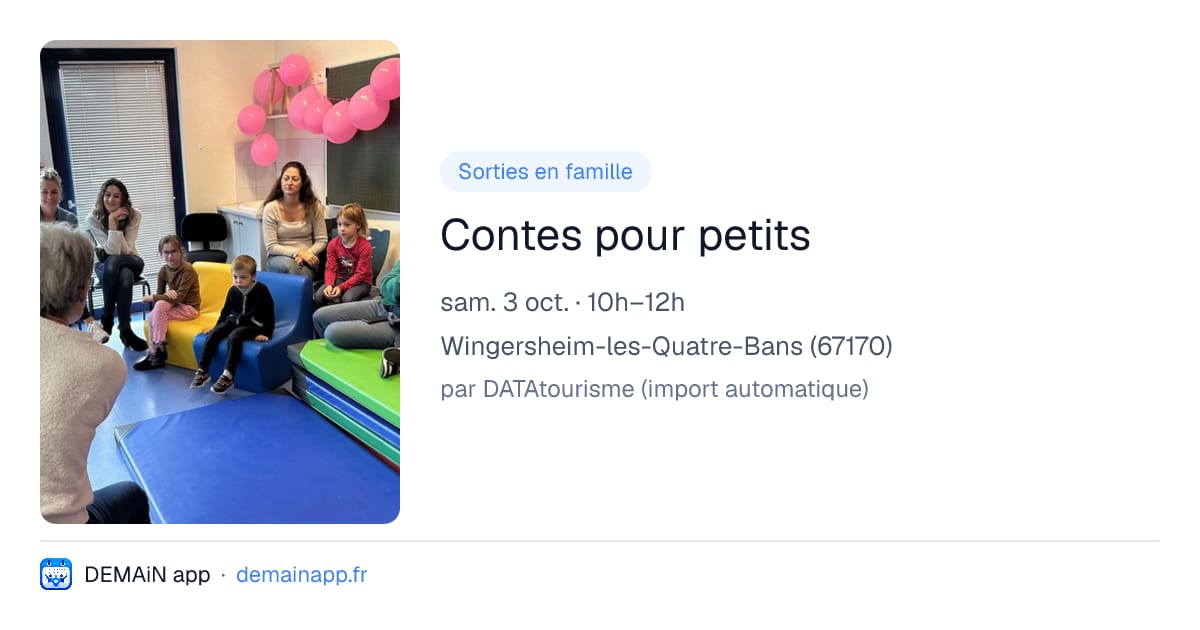 Contes pour petits — Wingersheim-les-Quatre-Bans