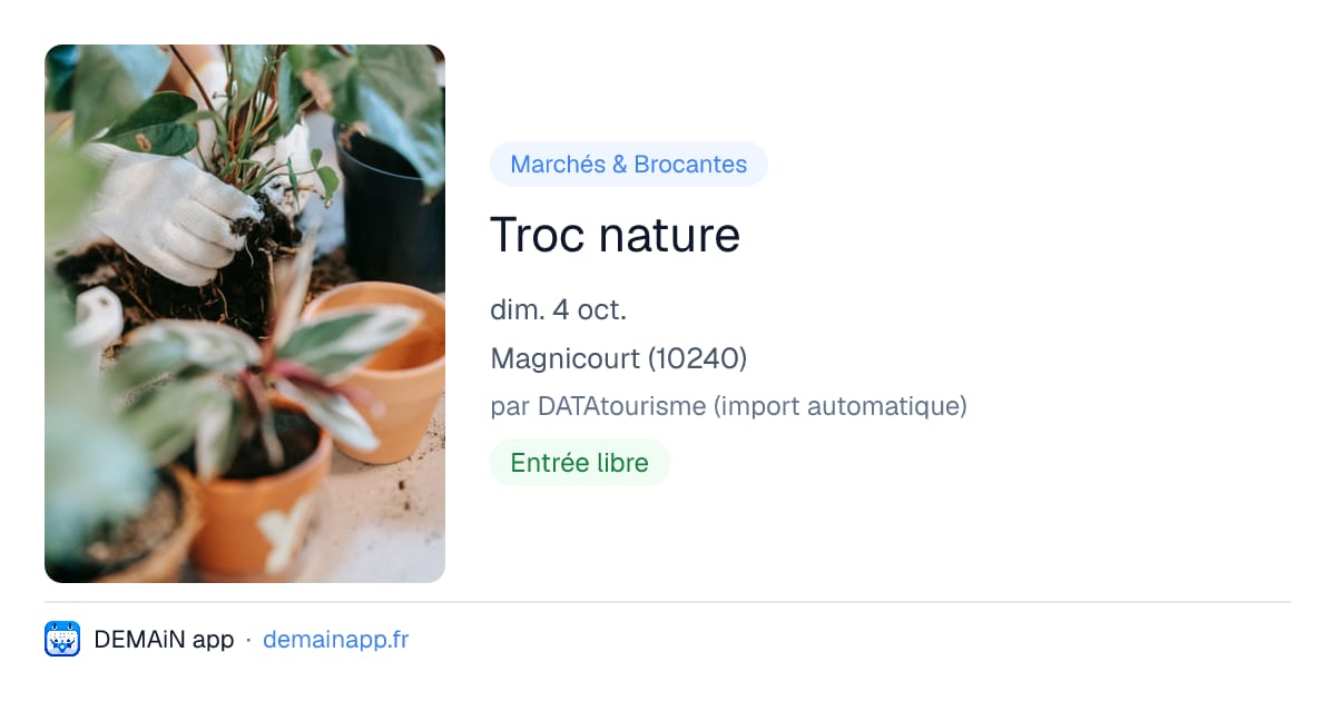 Troc nature — Magnicourt