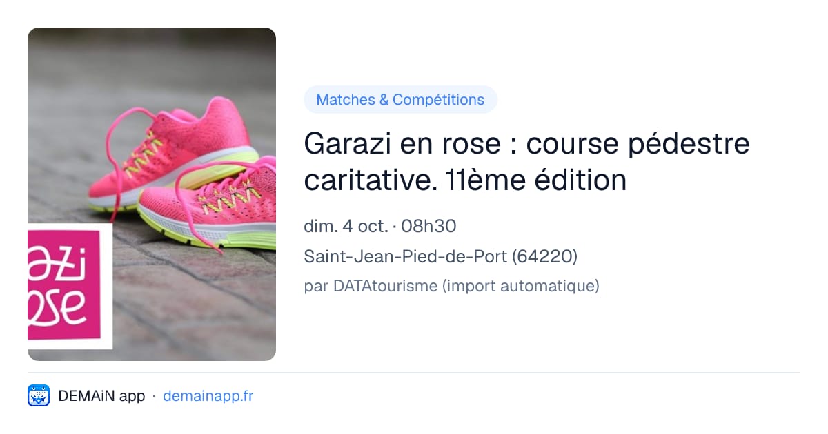 Garazi en rose : course pédestre caritative. 11ème édition — Saint-Jean-Pied-de-Port