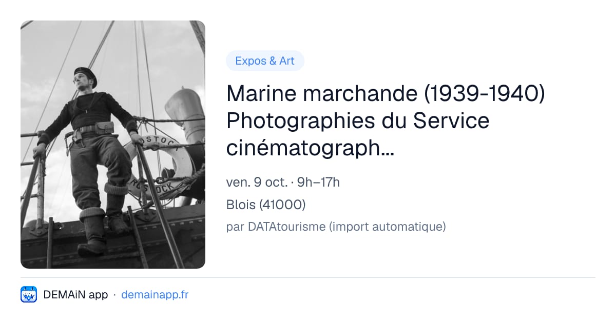 Marine marchande (1939-1940) Photographies du Service cinématographique de la Marine — Blois