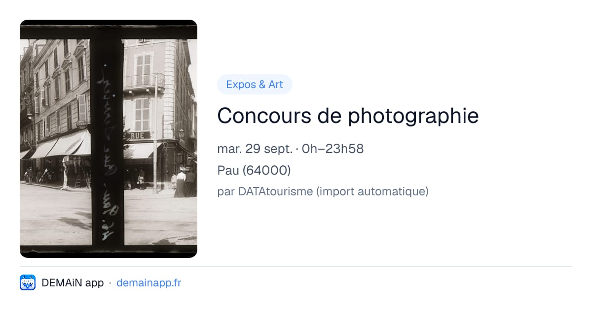 Concours de photographie — Pau