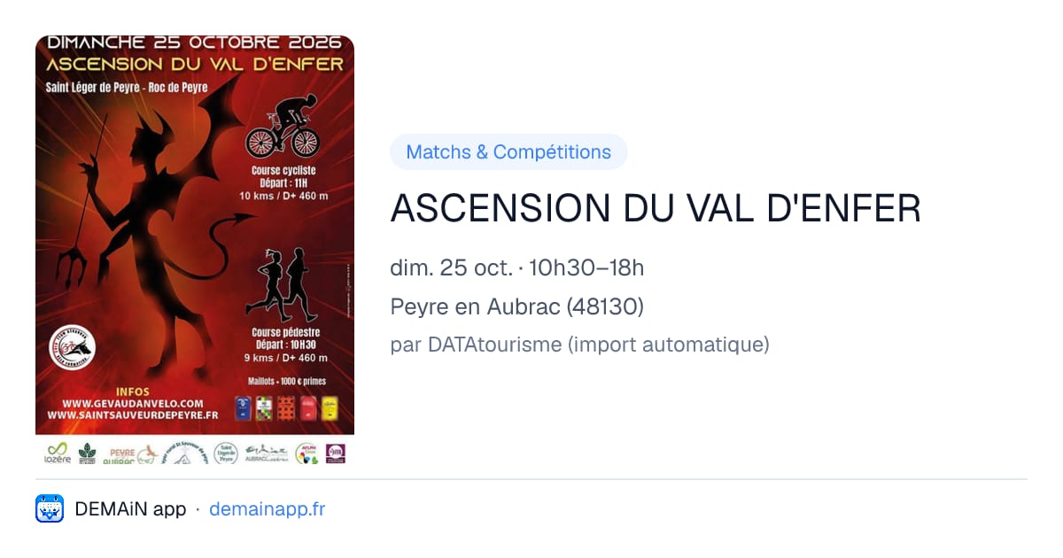 ASCENSION DU VAL D'ENFER — Peyre en Aubrac