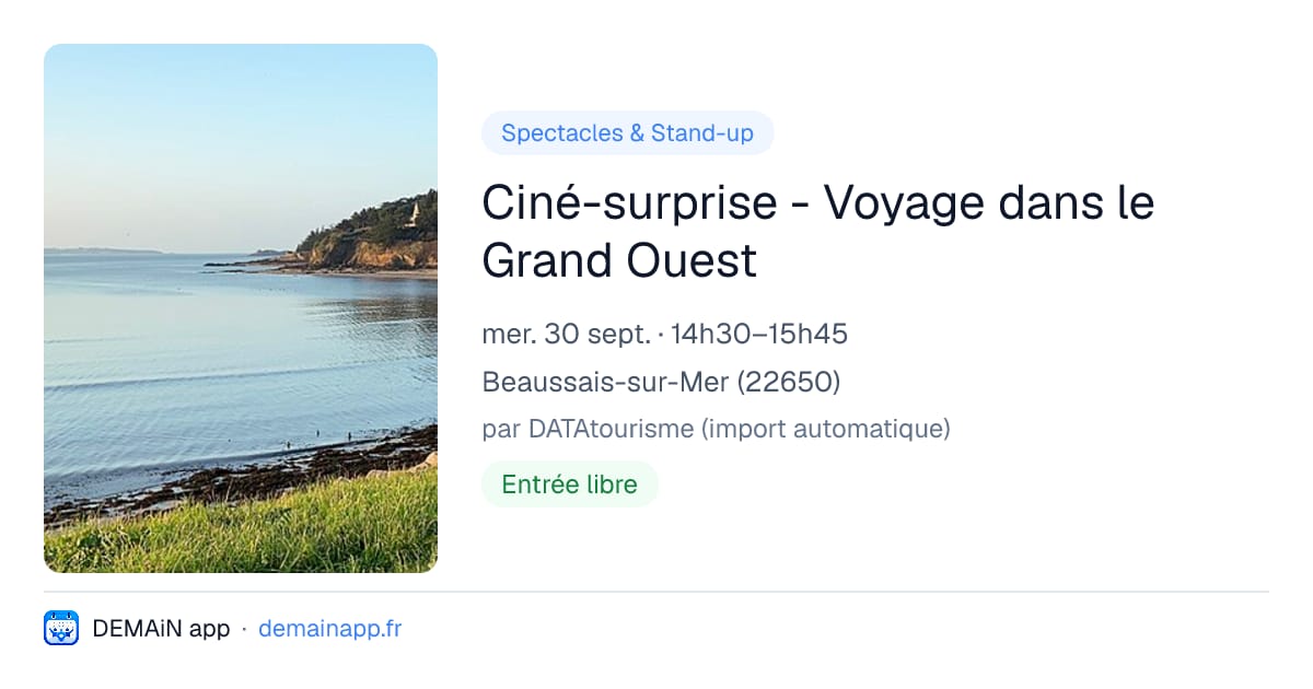 Ciné-surprise - Voyage dans le Grand Ouest — Beaussais-sur-Mer