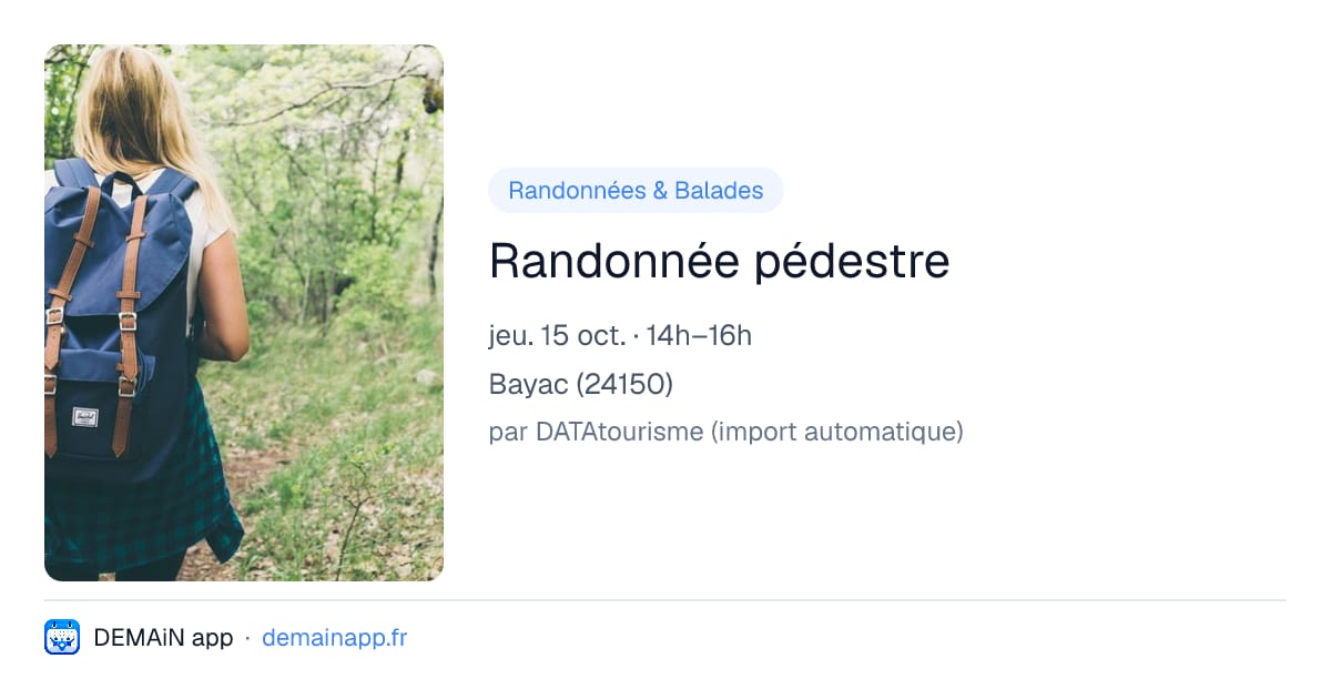 Randonnée pédestre — Bayac