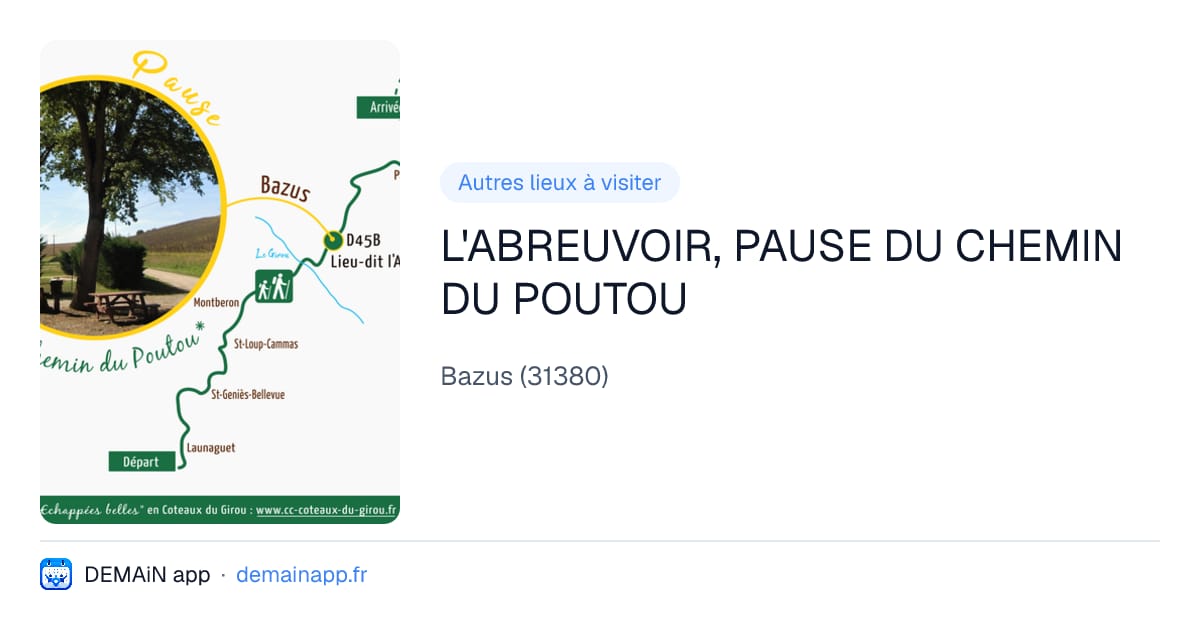 L'ABREUVOIR, PAUSE DU CHEMIN DU POUTOU — Bazus