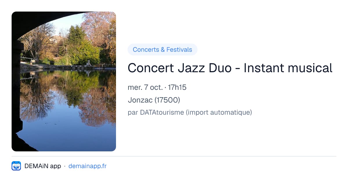 Concert Jazz Duo - Instant musical — Jonzac