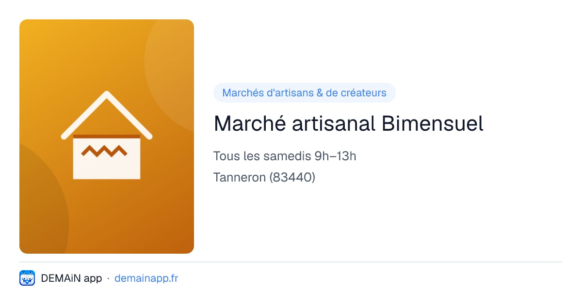 Marché artisanal Bimensuel — Tanneron