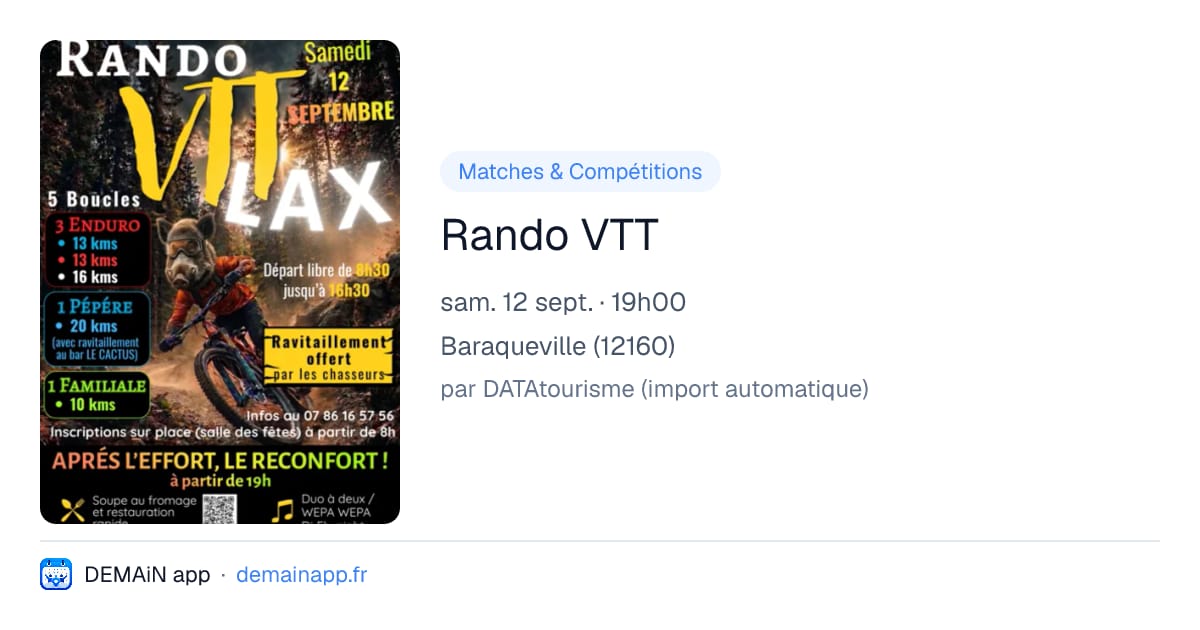 Rando VTT — Baraqueville