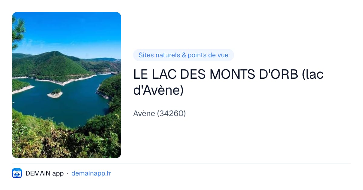 LE LAC DES MONTS D'ORB (lac d'Avène) — Avène