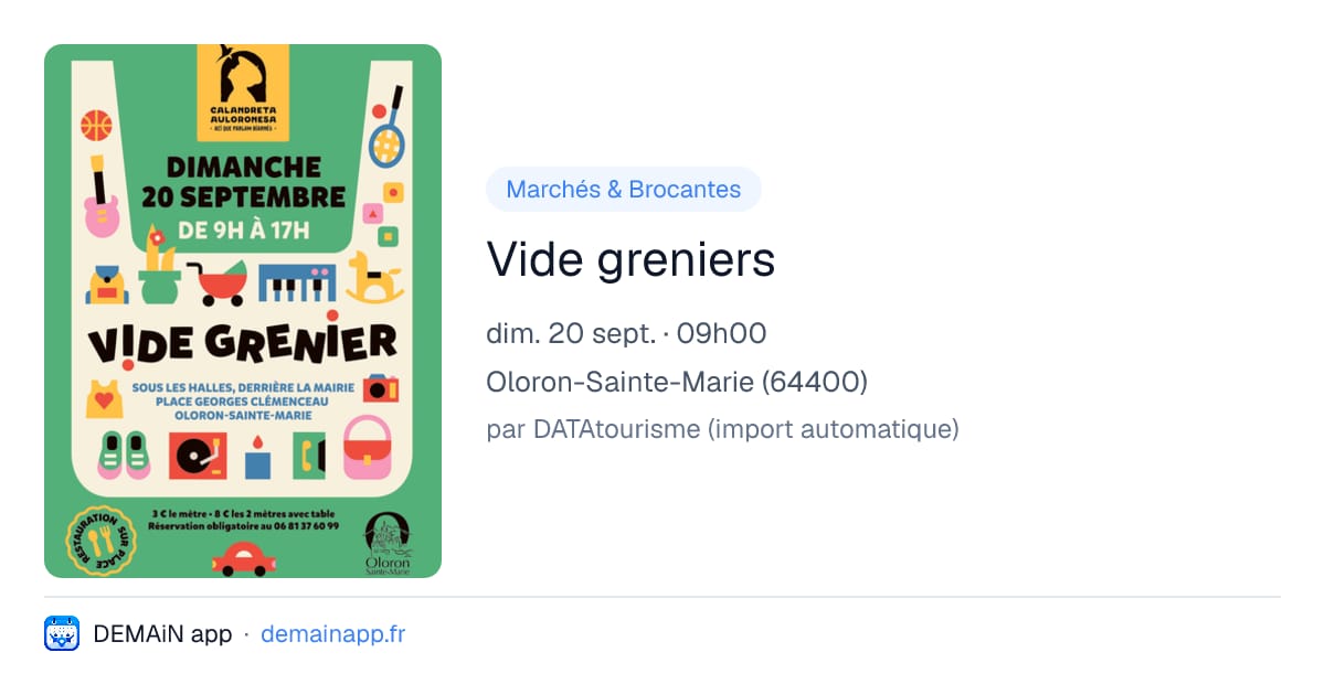 Vide greniers — Oloron-Sainte-Marie
