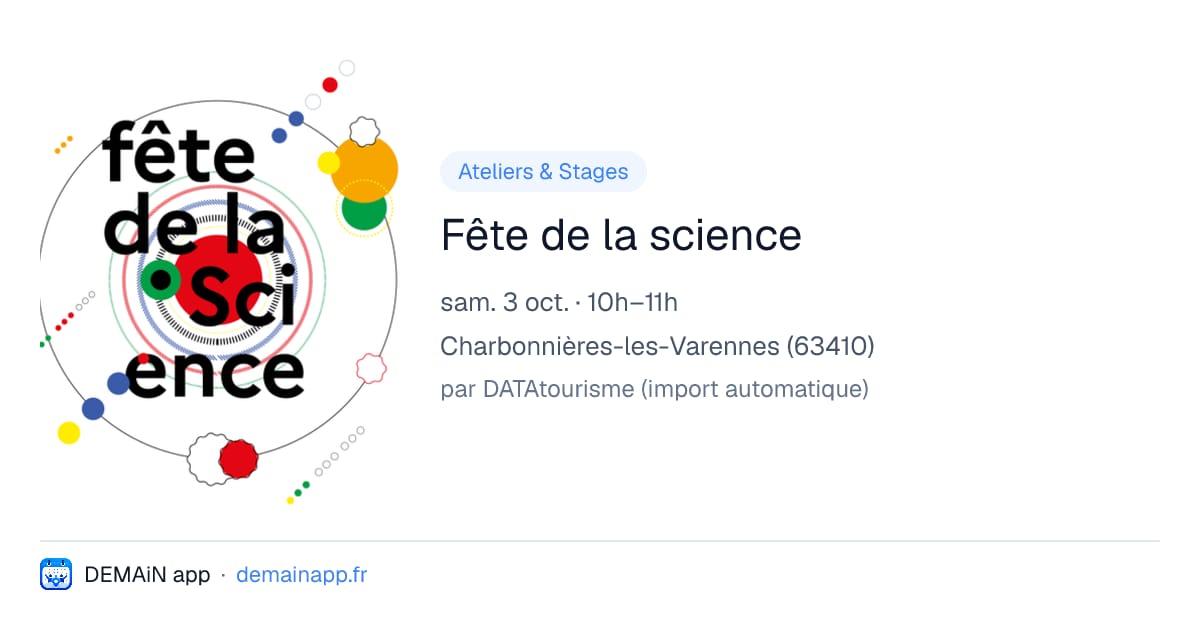 Fête de la science — Charbonnières-les-Varennes