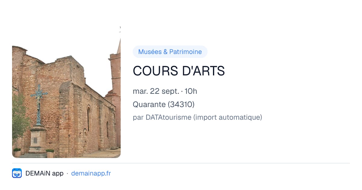 COURS D'ARTS — Quarante