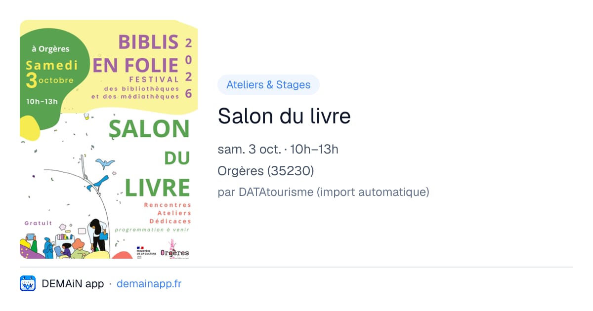 Salon du livre — Orgères