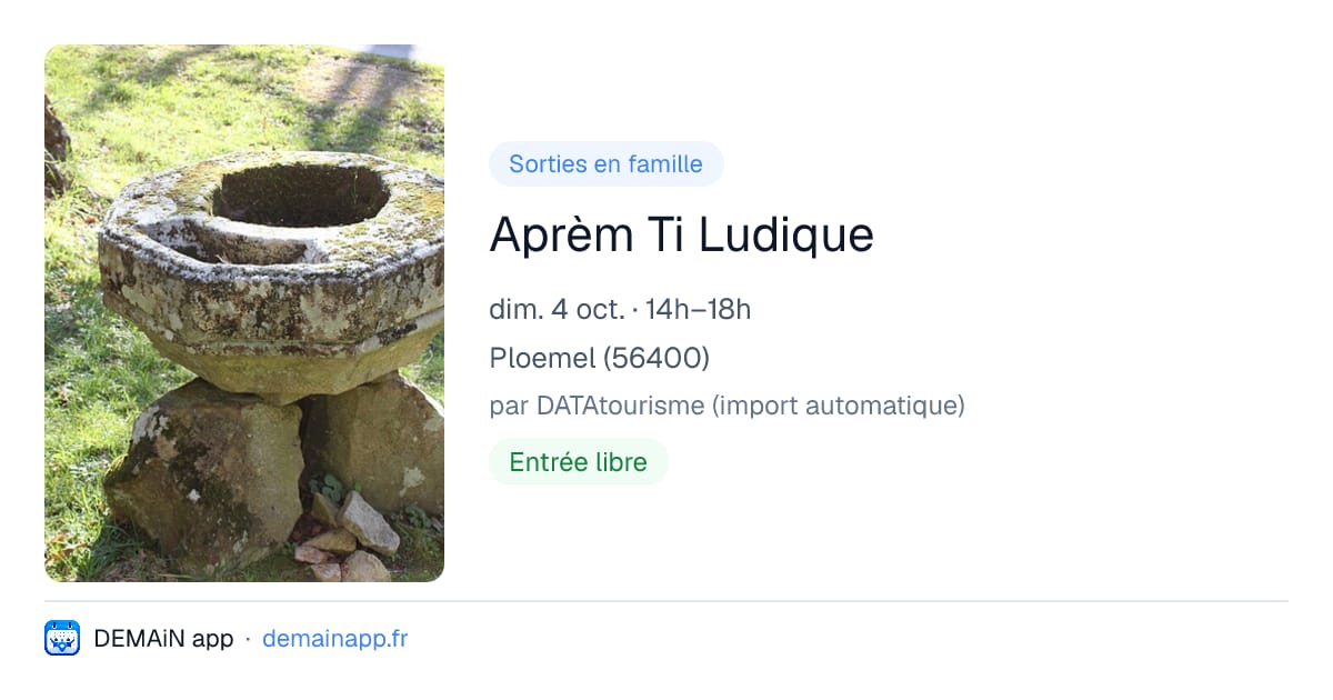 Aprèm Ti Ludique — Ploemel