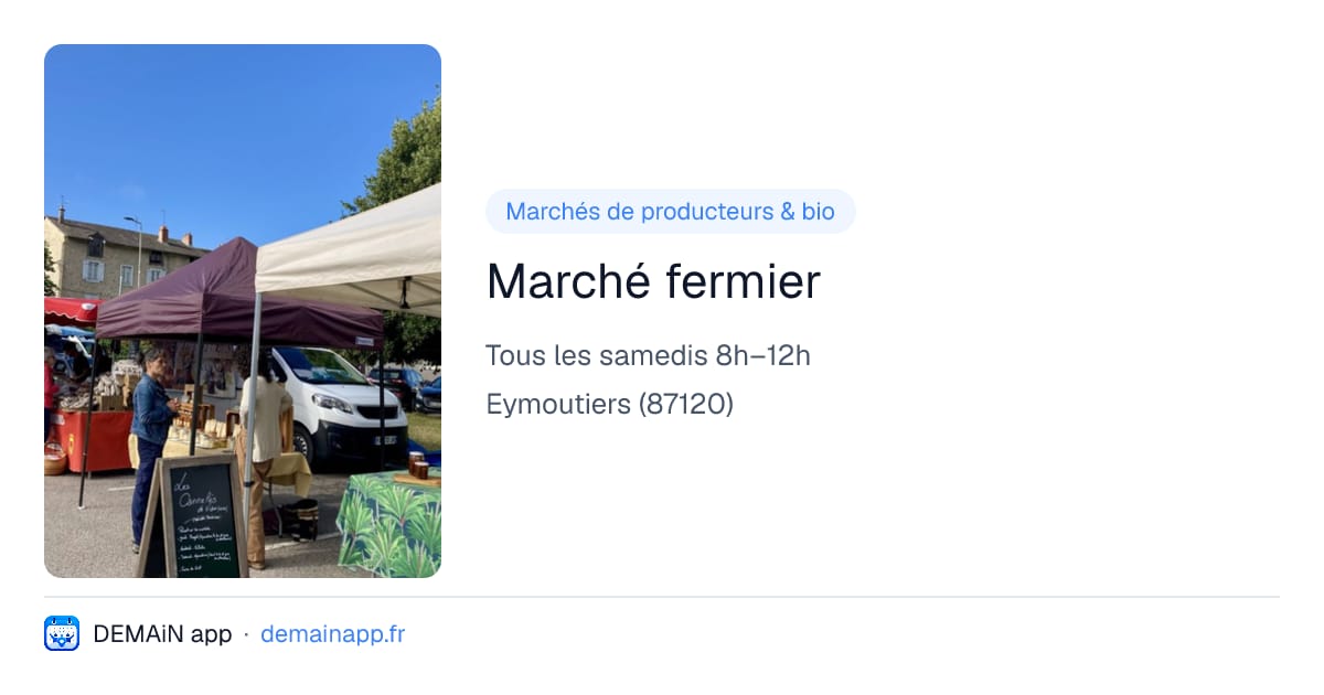 Marché fermier — Eymoutiers