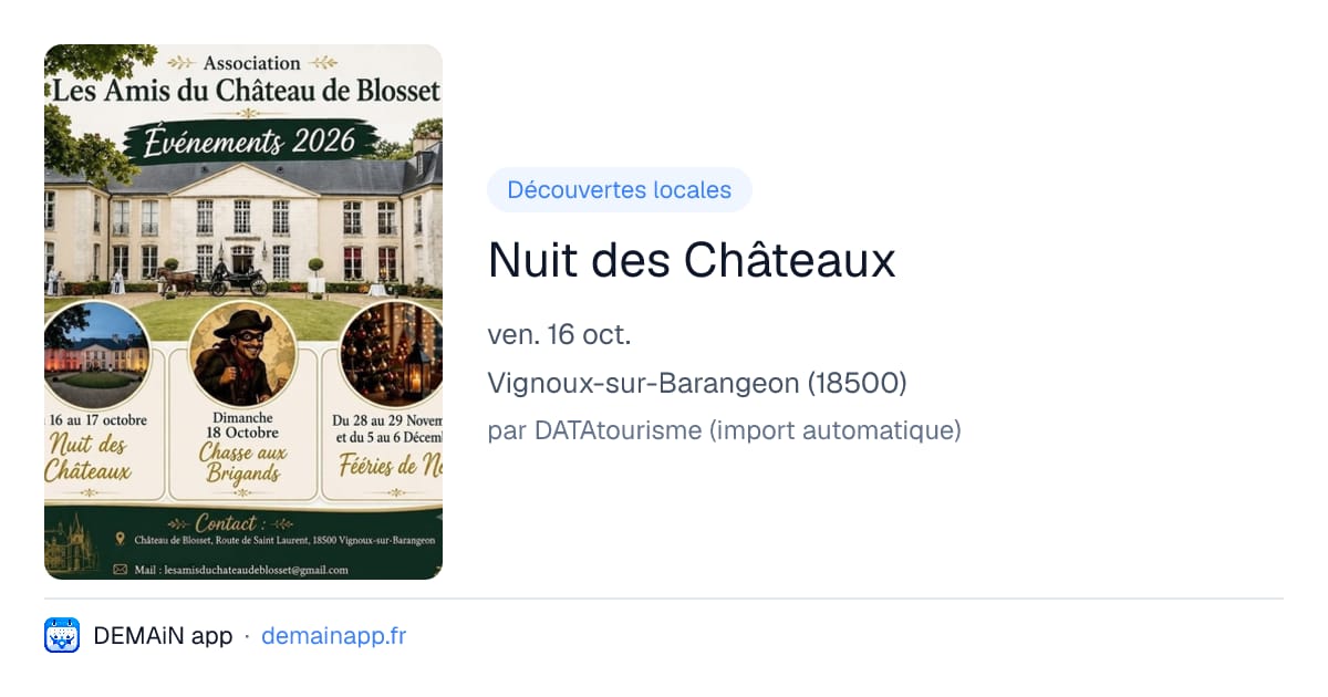 Nuit des Châteaux — Vignoux-sur-Barangeon