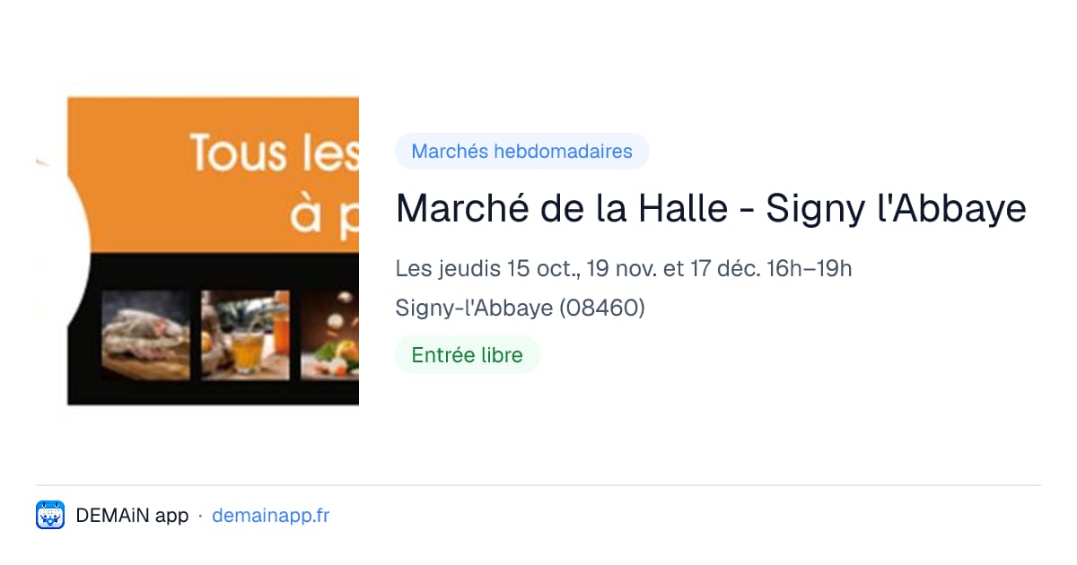 Marché de la Halle - Signy l'Abbaye — Signy-l'Abbaye