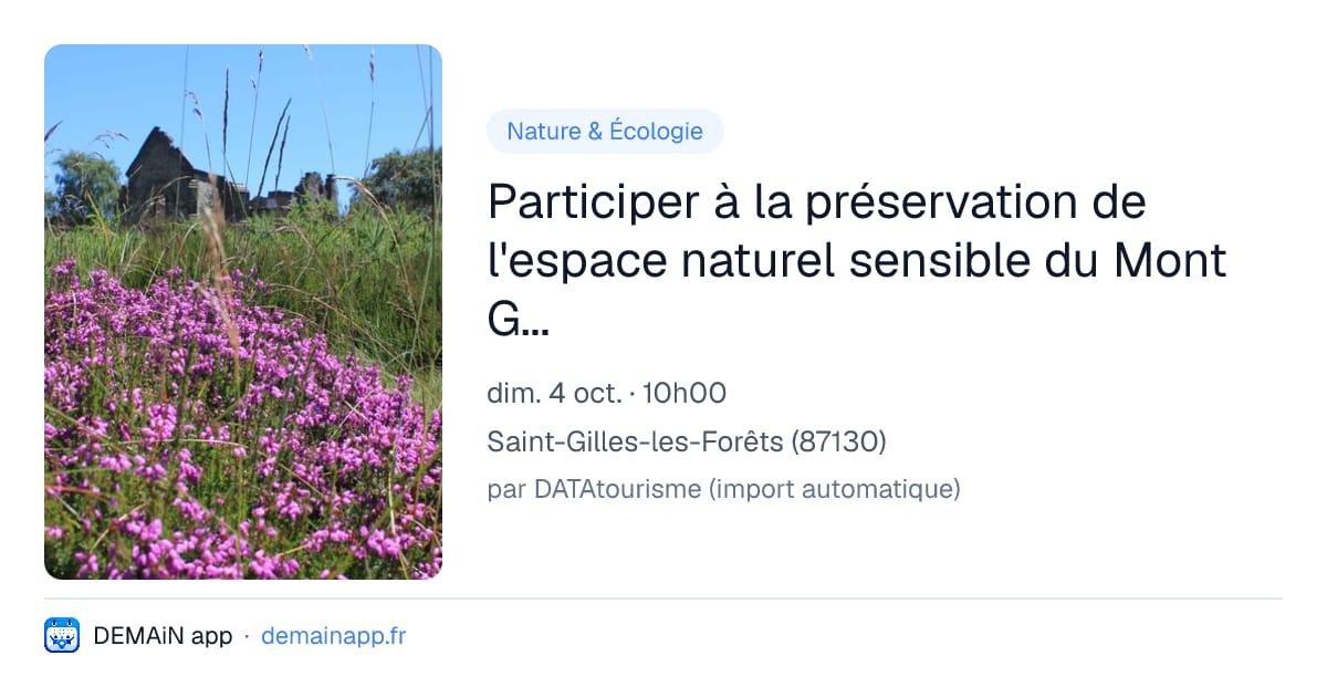 Participer à la préservation de l'espace naturel sensible du Mont Gargan — Saint-Gilles-les-Forêts