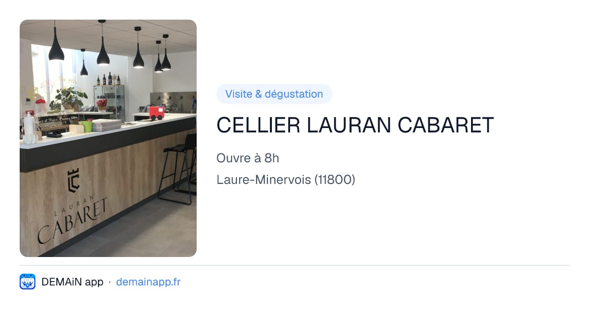 CELLIER LAURAN CABARET — Laure-Minervois