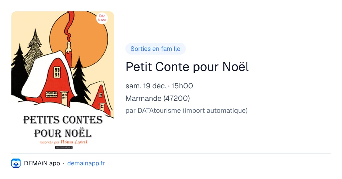 Petit Conte pour Noël — Marmande