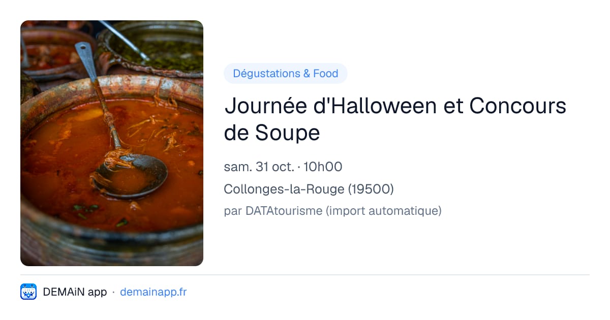 Journée d'Halloween et Concours de Soupe — Collonges-la-Rouge