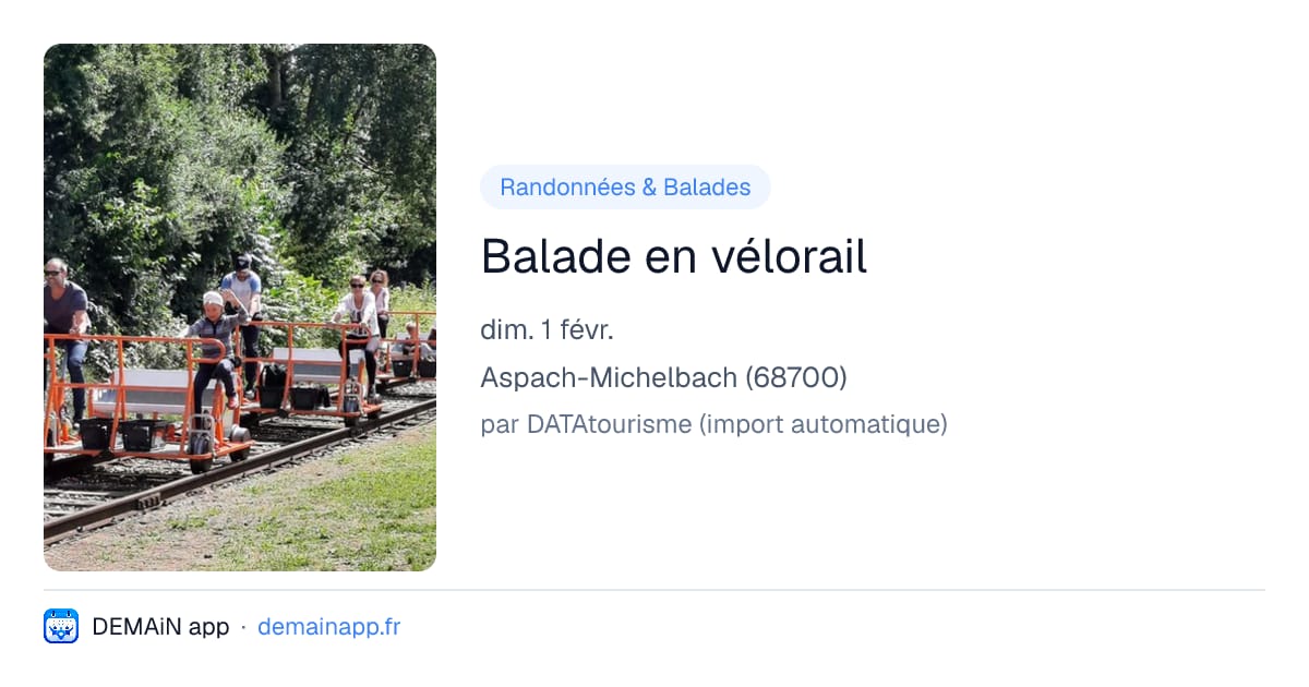 Balade en vélorail — Aspach-Michelbach