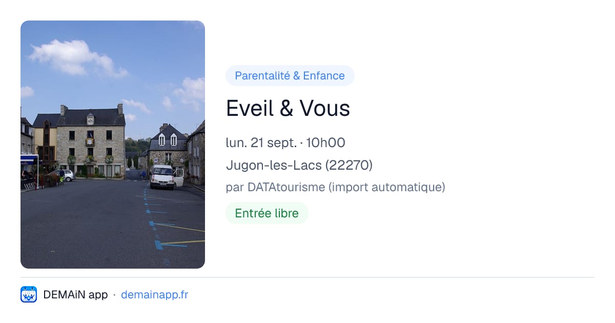 Eveil & Vous — Jugon-les-Lacs