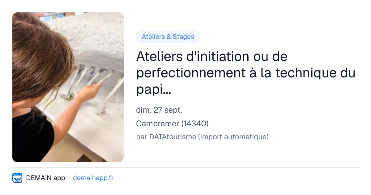 Ateliers d'initiation ou de perfectionnement à la technique du papier mâché et à l'upcycling — Cambremer