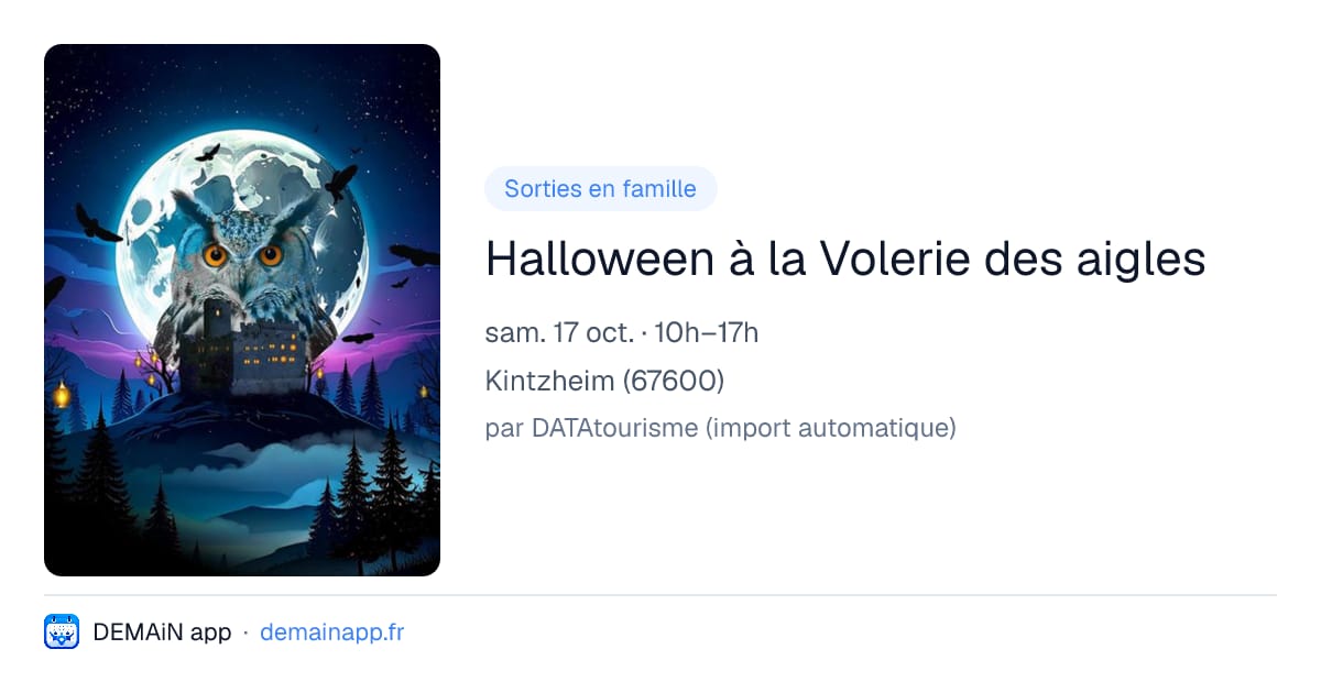 Halloween à la Volerie des aigles — Kintzheim