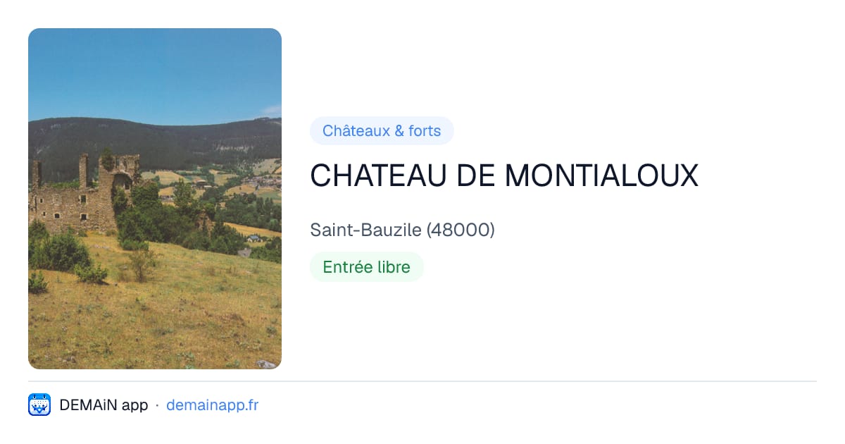 CHATEAU DE MONTIALOUX — Saint-Bauzile