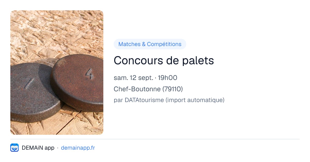 Concours de palets — Chef-Boutonne