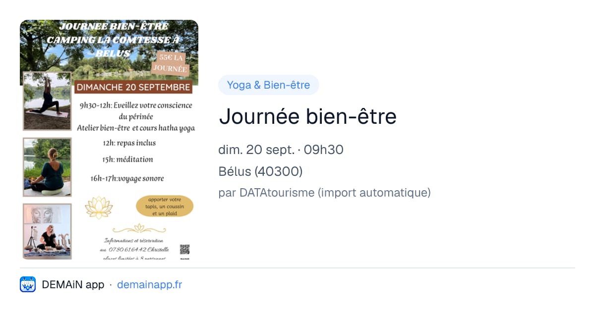 Journée bien-être — Bélus