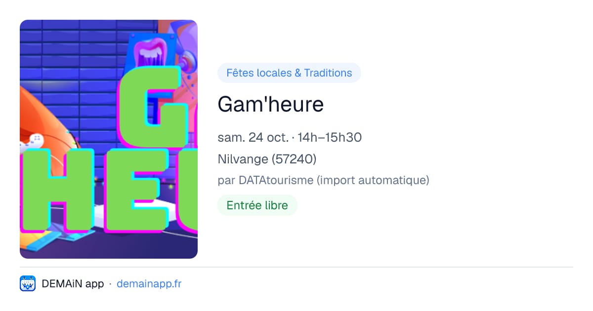 Gam'heure — Nilvange