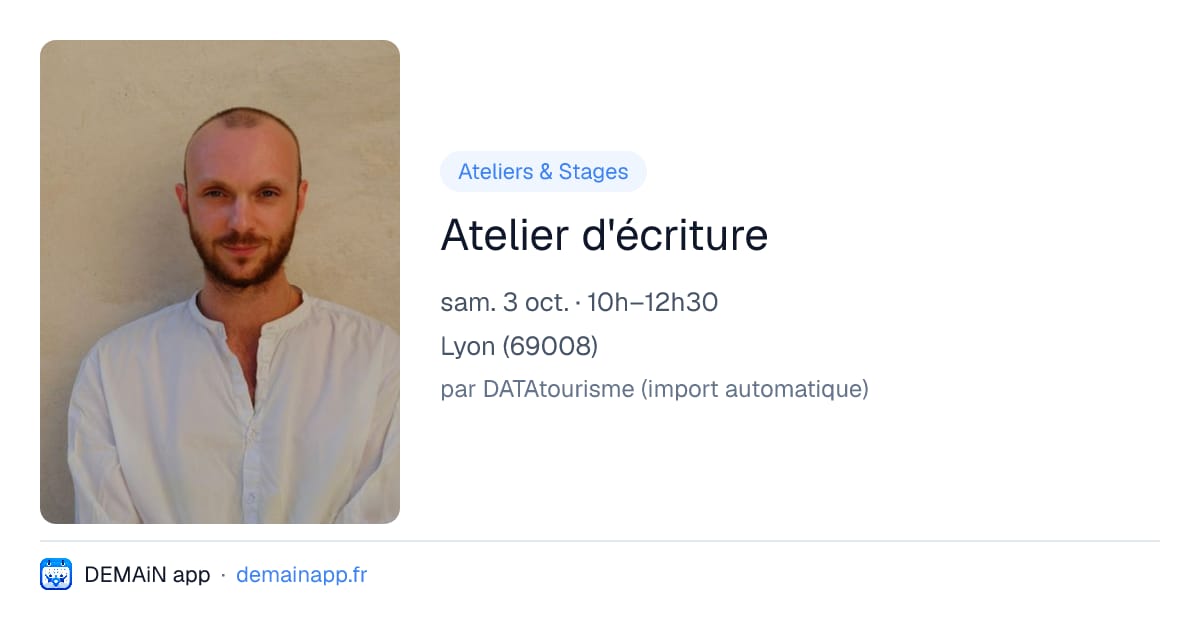 Atelier d'écriture — Lyon