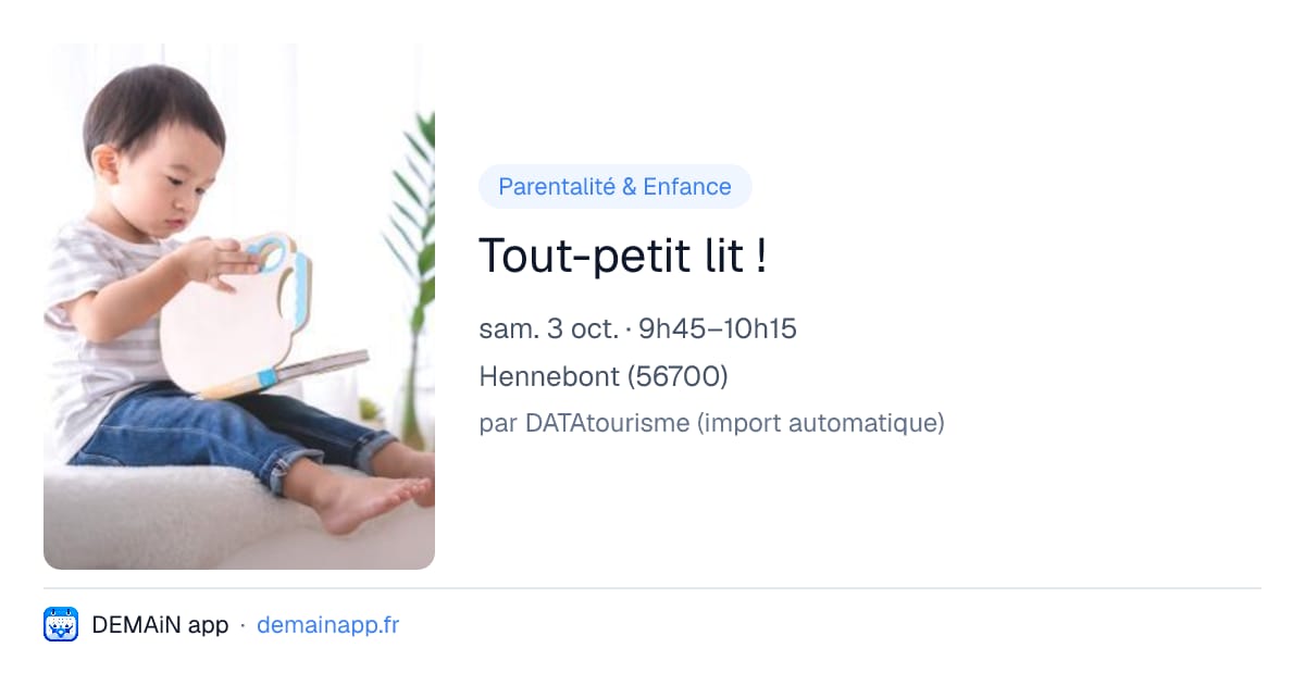 Tout-petit lit ! — Hennebont
