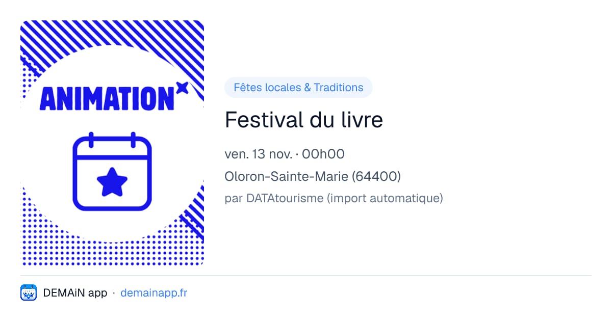 Festival du livre — Oloron-Sainte-Marie