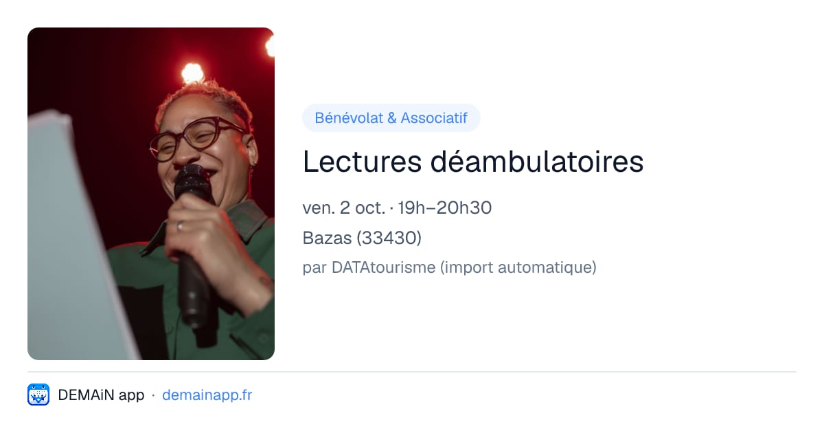 Lectures déambulatoires — Bazas