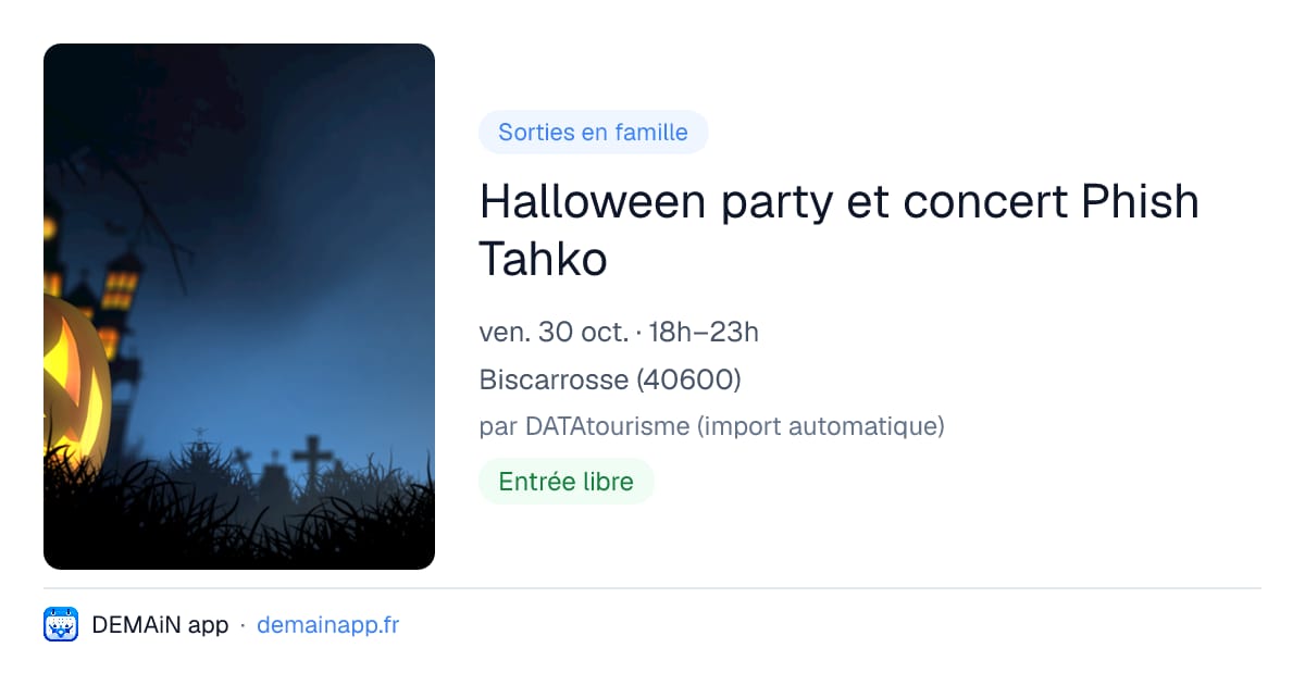Halloween party et concert Phish Tahko — Biscarrosse