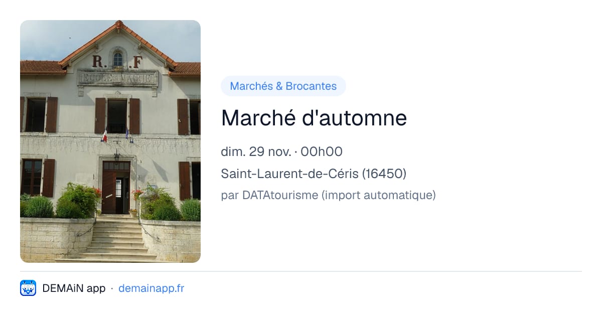 Marché d'automne — Saint-Laurent-de-Céris