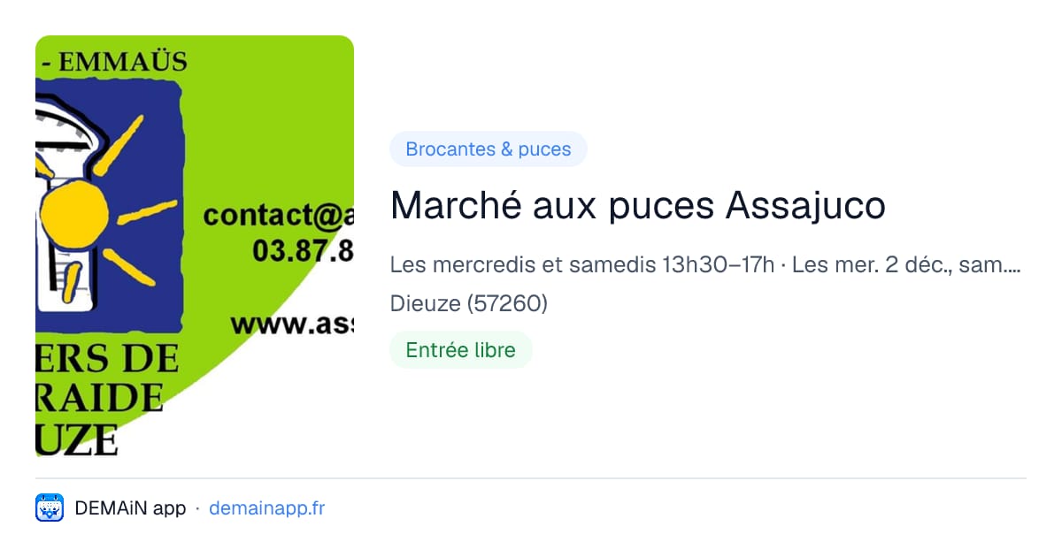 Marché aux puces Assajuco — Dieuze