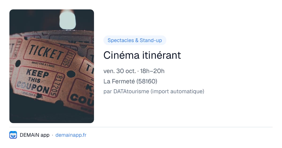 Cinéma itinérant — La Fermeté