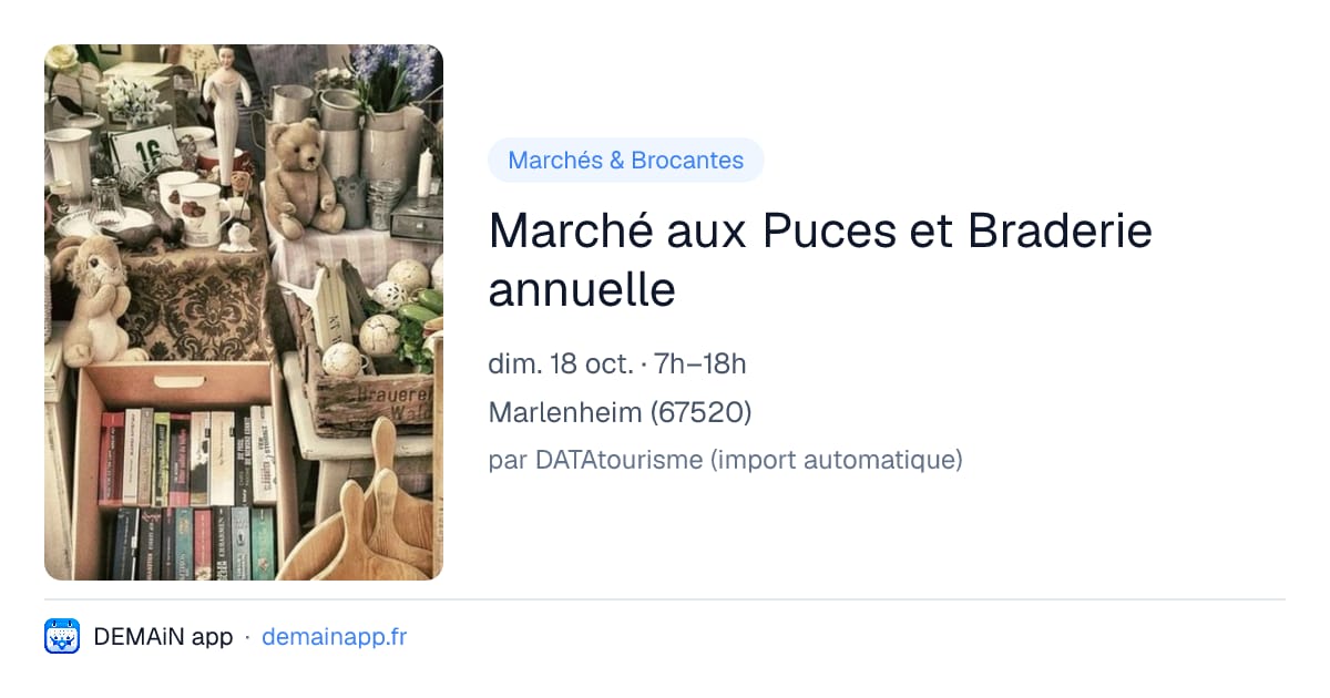 Marché aux Puces et Braderie annuelle — Marlenheim