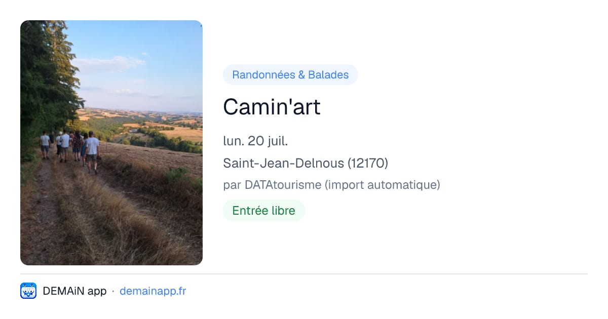 Camin'art — Saint-Jean-Delnous