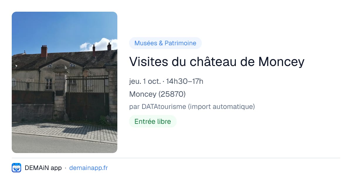 Visites du château de Moncey — Moncey