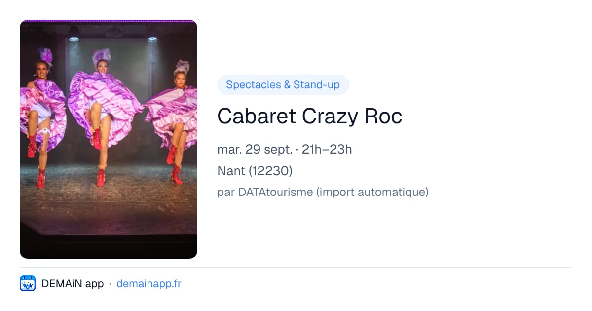 Cabaret Crazy Roc — Nant