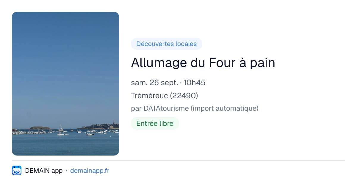 Allumage du Four à pain — Tréméreuc